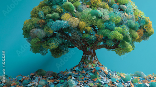 World Environment day concept 2025 3d tree background