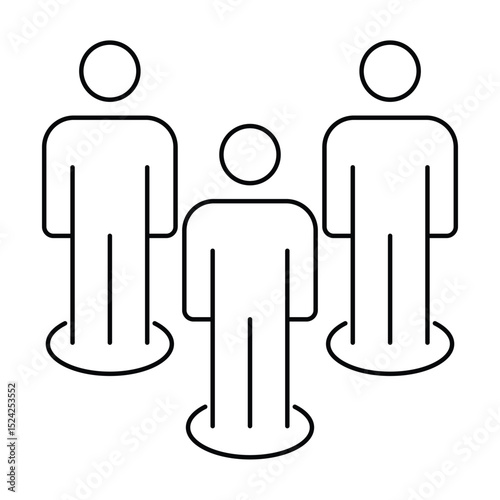 Teamwork, People Icons, Group of people, Team work icons vector illustration symbol. 