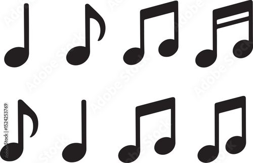 Set of musical notes