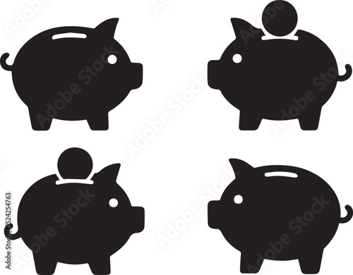 Set of piggy bank