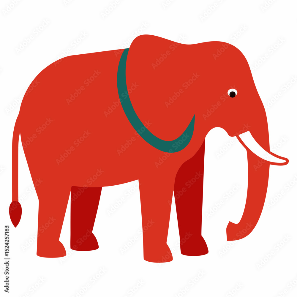 Fototapeta premium elephant on white background