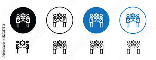 Set of 5 pixel perfect colored Onboarding icon with 1 unexpanded, 1 silhouette, Document and person icon symbolizing new employee onboarding.
