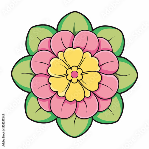 Primrose color vector with white background