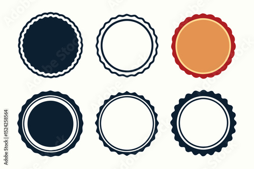 set of round buttons