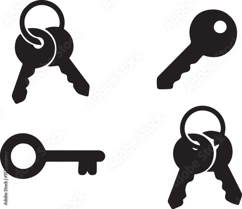 Set of keys vector illustration