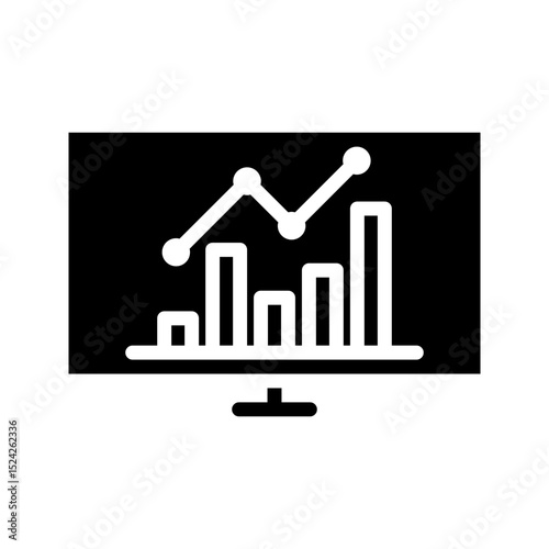 Monitoring glyph icon. Perfect for trading apps or market UI.