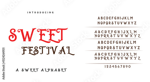 Sweet Font Uppercase Lowercase and Number. Classic Lettering Minimal Fashion Designs. Typography modern serif fonts regular decorative vintage concept. vector illustration	