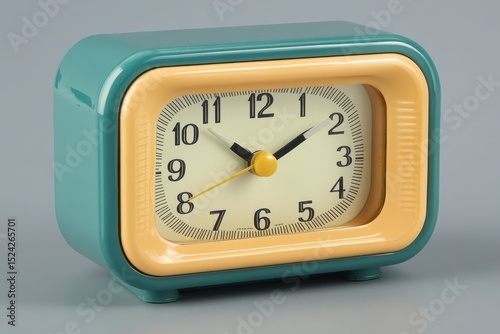 Vintage Style Alarm Clock with Retro Design in Soft Colors