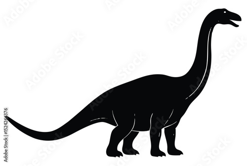 Brachiosaurus Vector Illustration Silhouette Ideal for T Shirts and Stickers