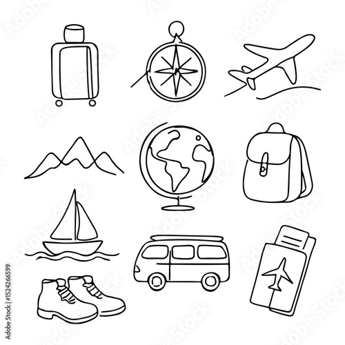 travel and tourism icons