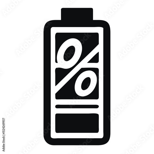 Battery percentage silhouette design element two