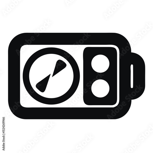 Battery percentage indicator silhouette design element