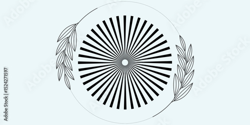 Lines in Circle Form . Spiral Vector Illustration .Technology round. Wave Logo . Design element . Abstract Geometric shape .