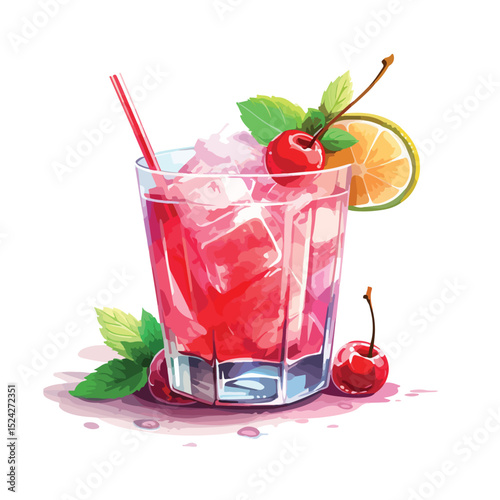 Professional Isolated Cocktail Vector Illustration for Design Projects