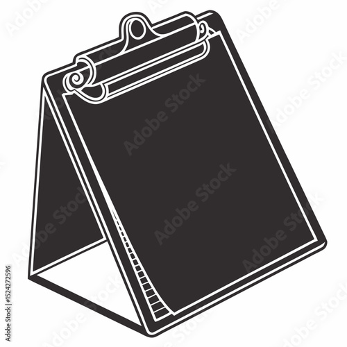 Triangular clipboard stand blank note pad