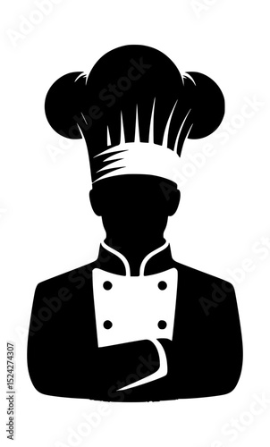 Silhouette of a chef with arms crossed