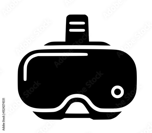 Virtual reality headset icon design element