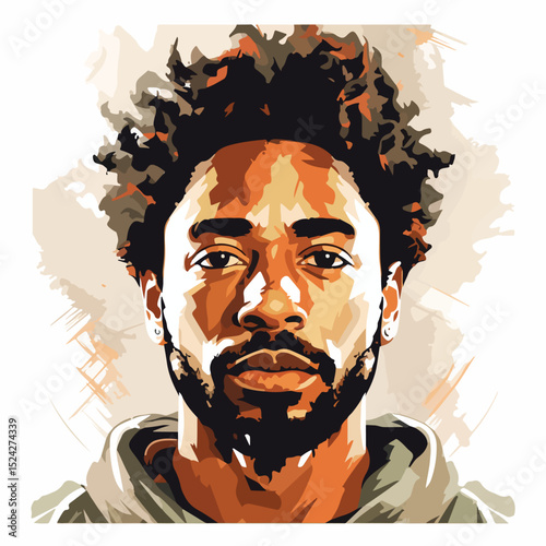 Professional Afro-American Avatar Vector Illustration for Corporate Websites and Business Presentations