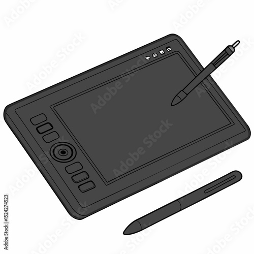 Graphic tablet pen digital drawing art design