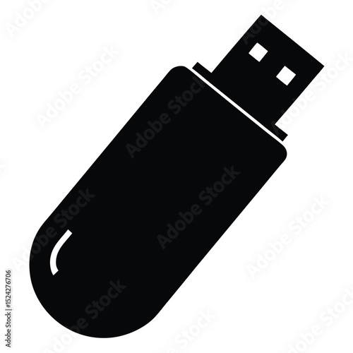 Sleek Black USB Flash Drive Portable Data Storage Solution for Modern Devices