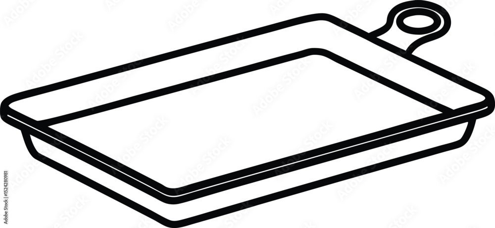 Fototapeta premium baking sheet icon line art vector illustration on transparent background 