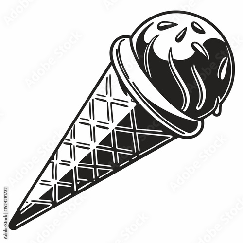 Delicious ice cream cone sweet treat summer dessert