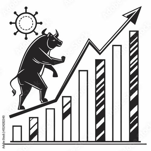Bull market growth chart post pandemic recovery