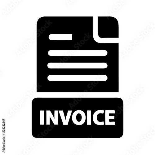 Clean crisp invoice silhouette design, vector shape cutout