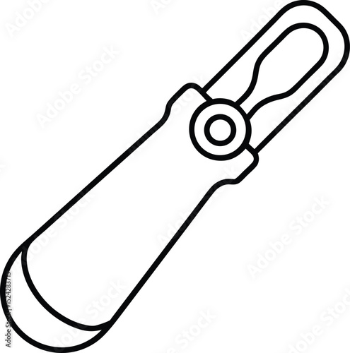 can opener icon line art vector illustration on transparent background
