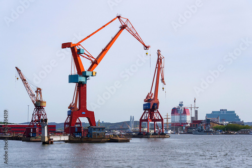 Gothenburg city skyline with Gota river on sunny day, Sweden