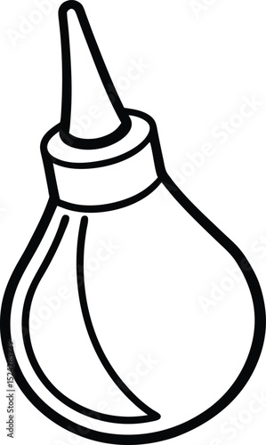 correction fluid icon line art vector illustration on transparent background
