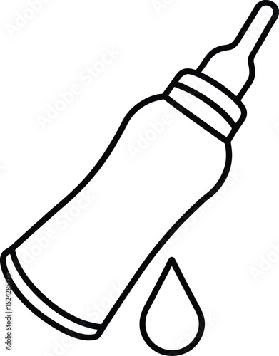 correction fluid icon line art vector illustration on transparent background
