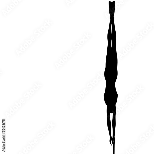 a black silhouette of a woman standing on her legs with an umbrella over her head black, head, leg, man, silhouette, stand, umbrella, woman , Generative art.
