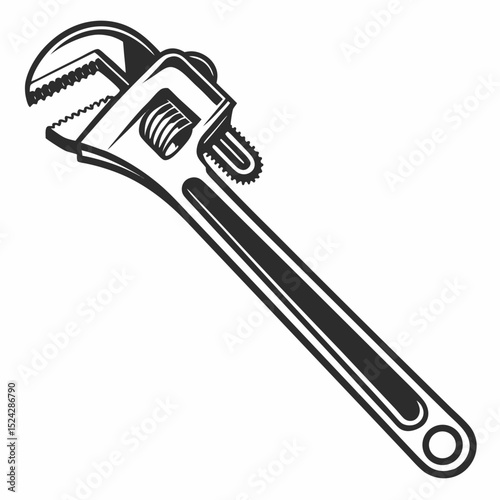 Professional isolated adjustable wrench cutout png