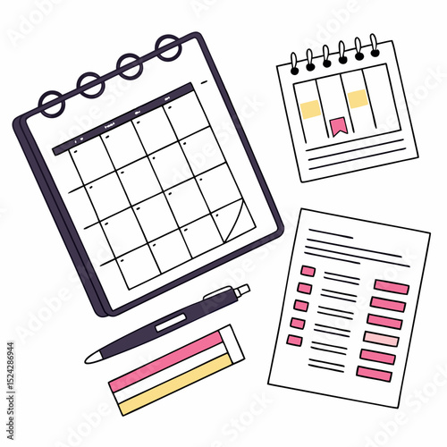 Planning organization calendar schedule productivity workspace