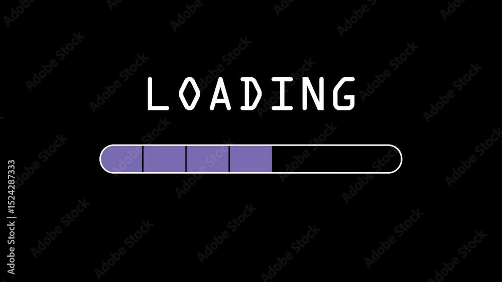 Retro Loading Screen Pixel Art Progress Bar Animation