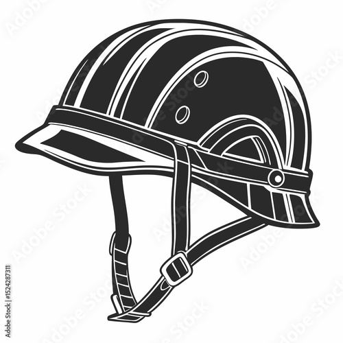 Vintage motorcycle helmet design illustration