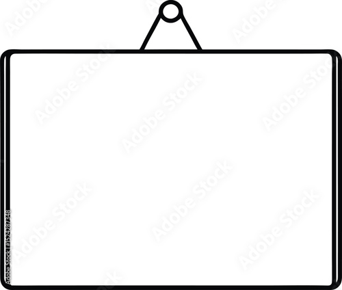 dry erase board icon line art vector illustration on transparent background
