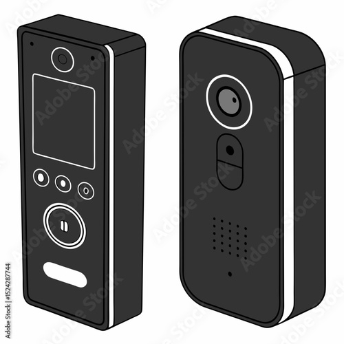 Professional isolated doorbell system cutout images transparent background