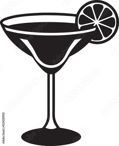 martini glass vector illustration