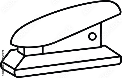 hole punch icon line art vector illustration on transparent background
