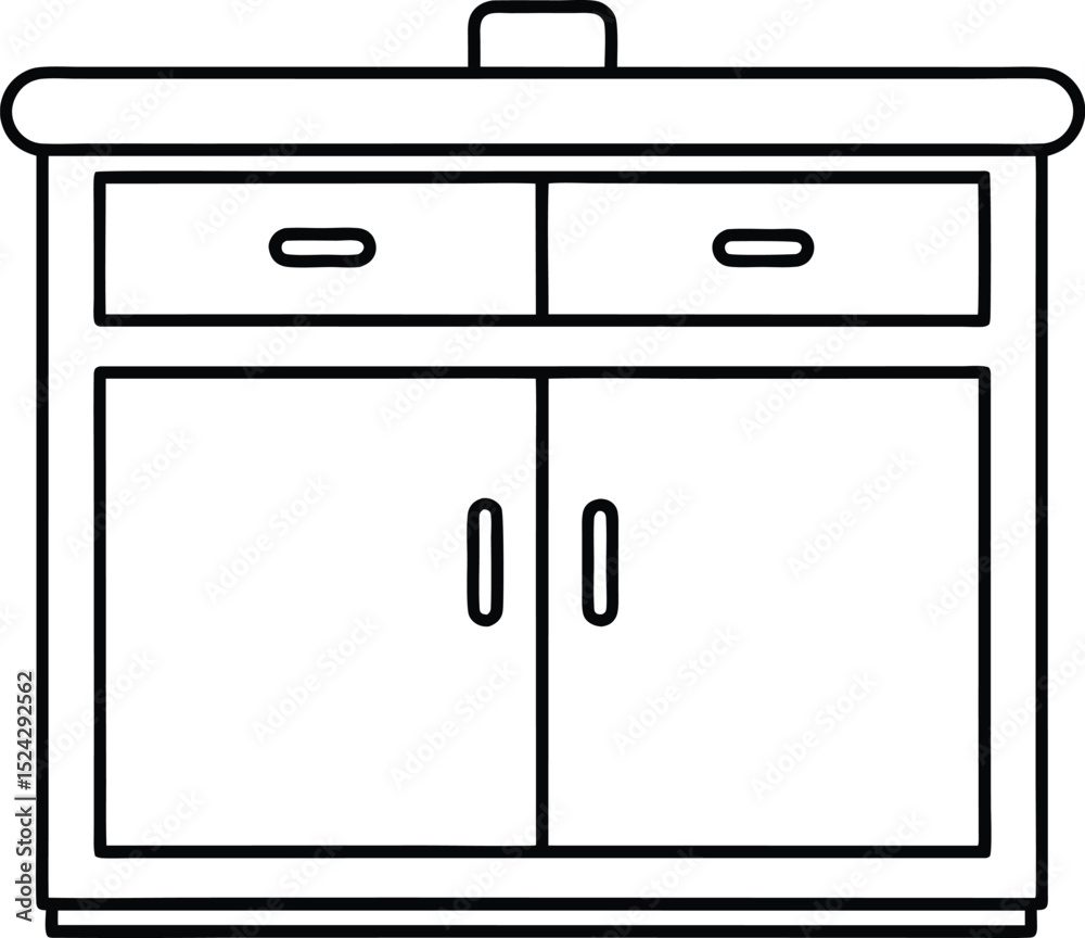 kitchen cabinet icon line art vector illustration on transparent background
kitchen cabinet icon line art vector illustration on transparent background