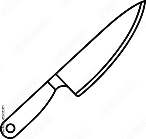 kitchen  knife  icon line art vector illustration on transparent background
