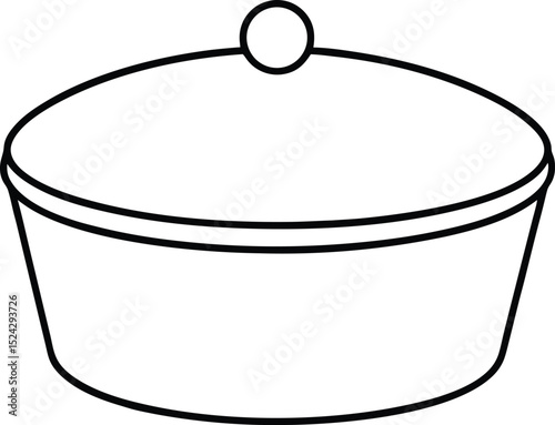 lid  icon line art vector illustration on transparent background
