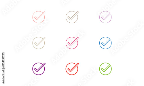 Check Symbol Vector Graphics. The subtle grid background emphasizes precision and alignment, making it perfect for professional design systems.