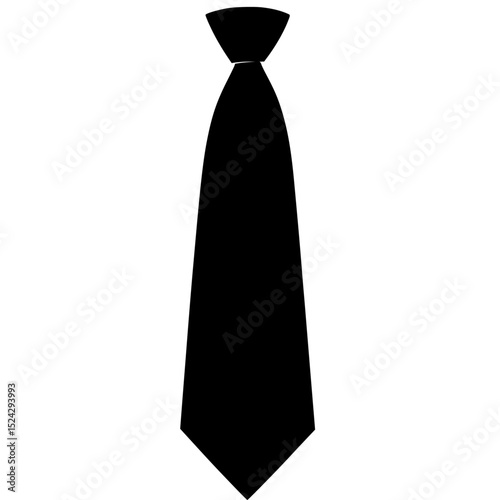 a black silhouette of a necktie on a transparent background black, man, silhouette, tie , Generative art.