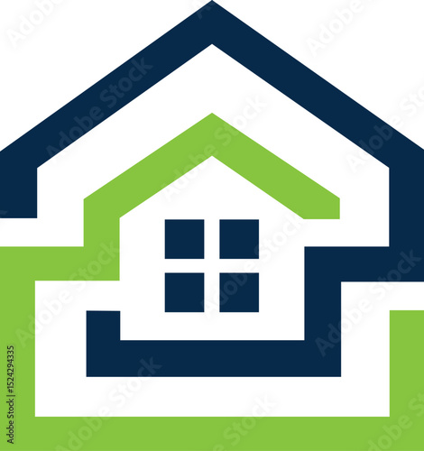 Home staging or interior design ready-made logo House And Tools and new icon Vector