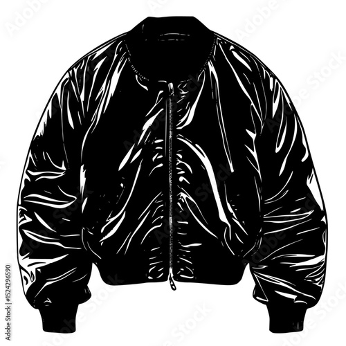 a black jacket with a white background black, jacket , Generative art.