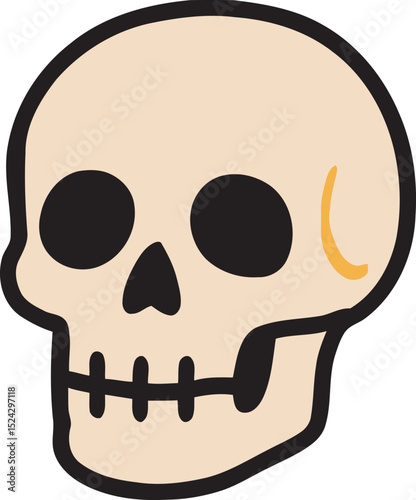 Vector of simple skull