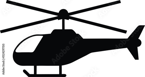 helicopter silhouette vector